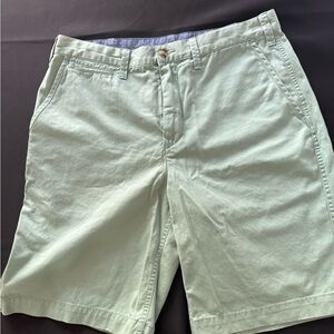 Polo Ralph Lauren Mint Green Flat-Front Cotton Shorts